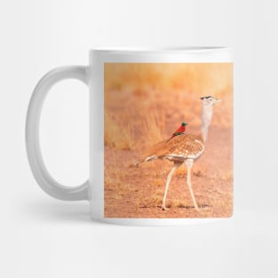 lazy bird riding ostrich Mug